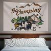1 Pc American Camping Car Print Tapestry Background Decoration  Dormitory Bedhead Sofa Background Cloth Wall Tapestry