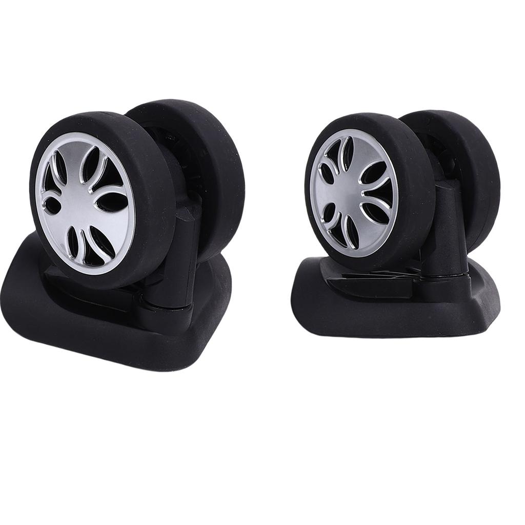 1 Pair Luggage Suitcase Wheels ABS Silent Universal Travel Suitcase Replacement Casters Wheels for DIY Repair