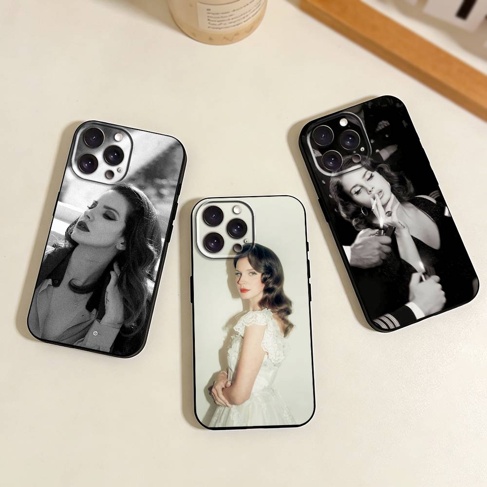 L-Lana Del R-Rey Etui Na Telefon Dla iPhone 17,16,15,14,13,12,11 Plus,Pro Max,XS,Miękki Silikon Czarna Pokrywa