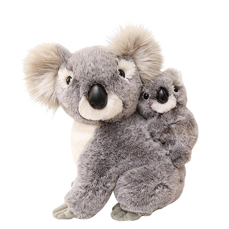 Mother and Child Koala Plush Toy with Little Panda - Children's Gift Ornament