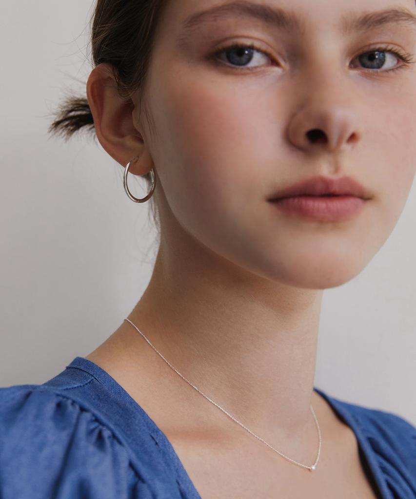 Tatiana (Silver 925) One-Point Pearl Chain Necklace Nz2151