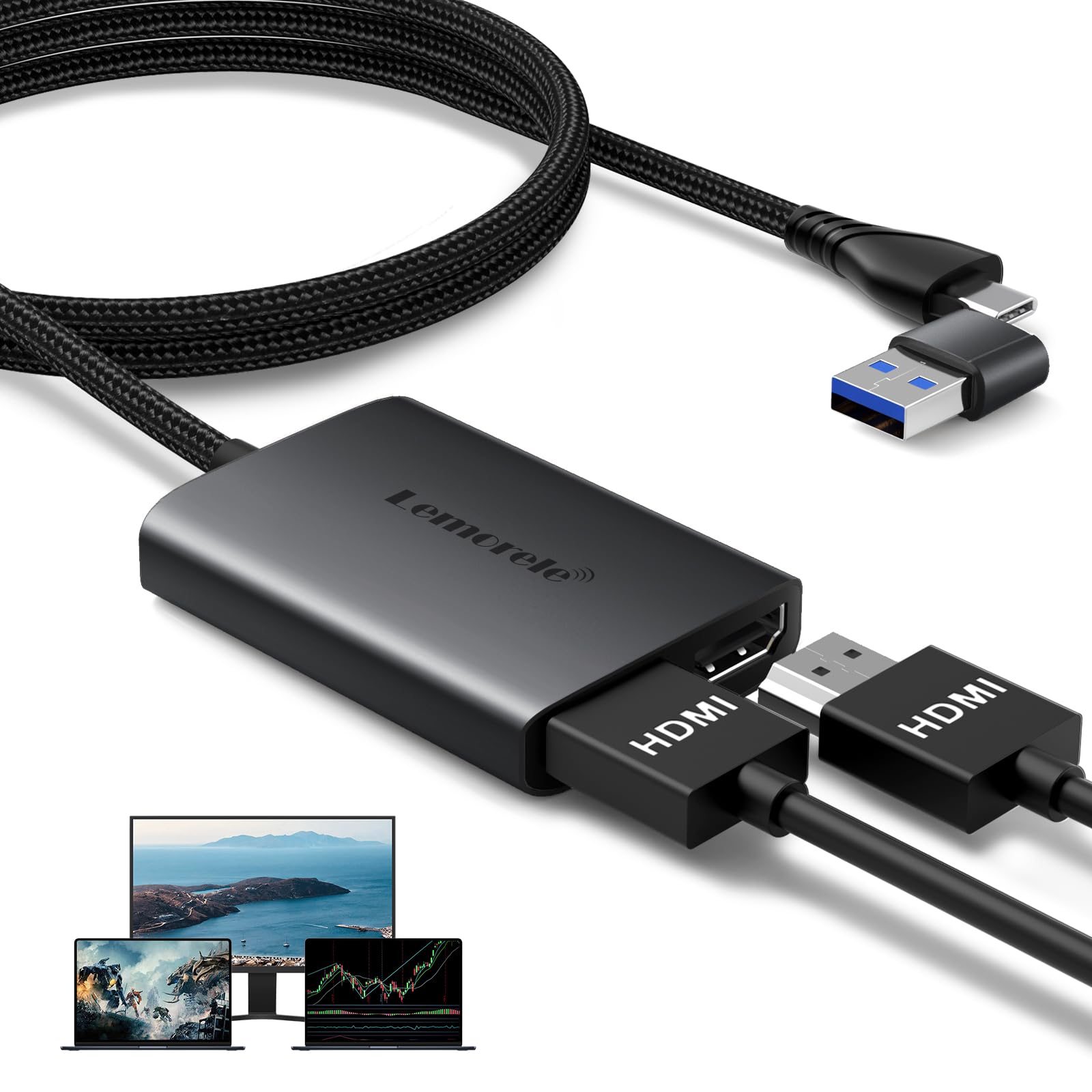 

USB C HDMI 2 Expansion Conversion Adapter расширение на Mac USB Port Extension USB Port 1080P 60 Гц USB Type C Hub Dual HDMI Hub Display Port Compatible