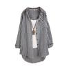 Plaid Shirt for Women Medium To Long Spring and Autumn Thin Jacket Loose Long Sleeved Shirt