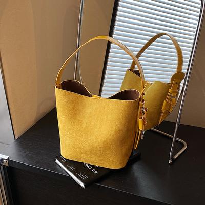 Torba premium w stylu retro damska nowa wszechstronna na jedno ramię torba dla mamy o dużej pojemności do dojazdów wiadro