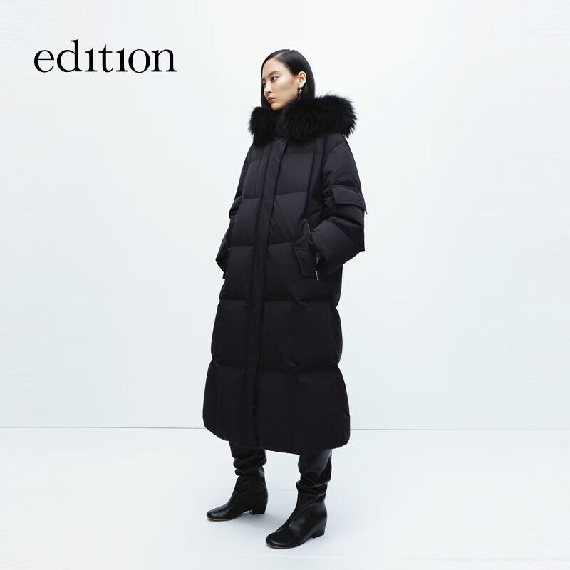 

Издание Женская удлиненная парка с капюшоном на гусином пуху с меховым воротником M 165