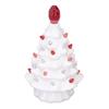 White Ceramic Tree LED Light Up Tabletop Tree Heart Topper Vintage Retro Centerpiece for Holiday Par