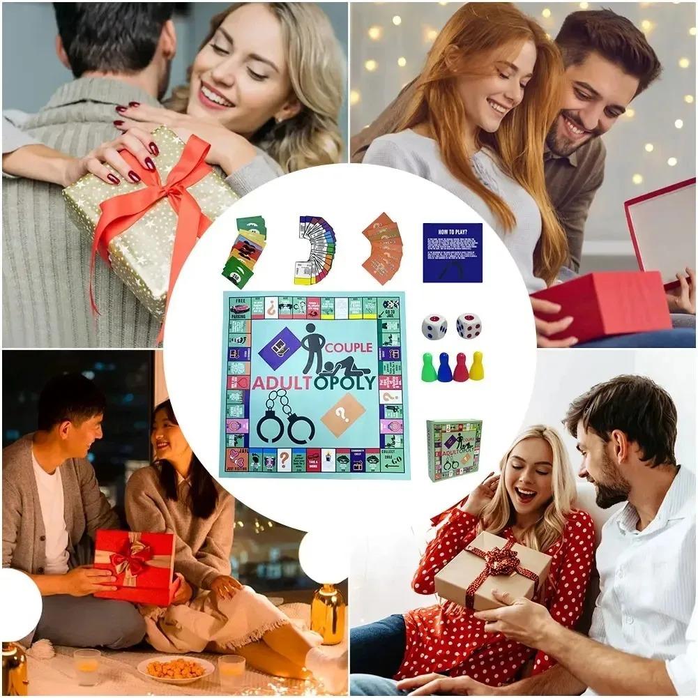Adultopoly Board Game Couple Date Night Fun Interactive Valentines Gifts for Husband Wife Relationship Card Game Toy