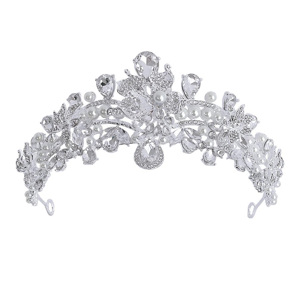 

New Luxury Temperament Rhinestone Color Preserving Alloy Bride Wedding Dress Forehead Crown Hair Accessories Princess Noble