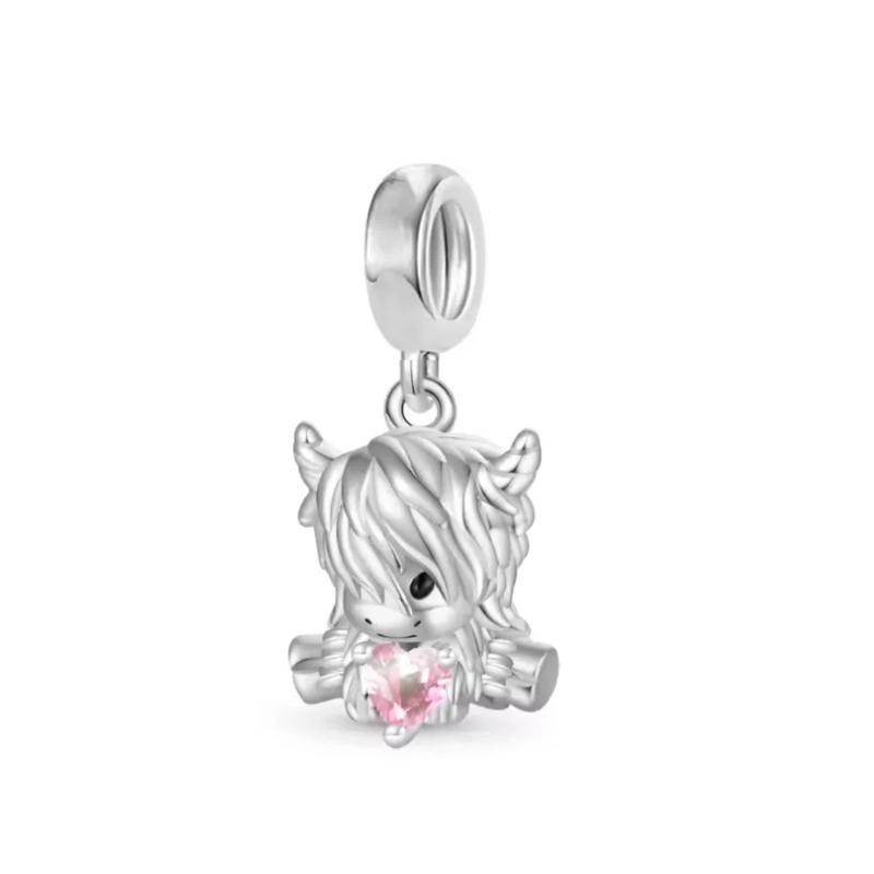 New 925 Silver Heart Bow Dog Palm Turtle Elephant Bead Pendant Charm for DIY Bracelet Jewelry