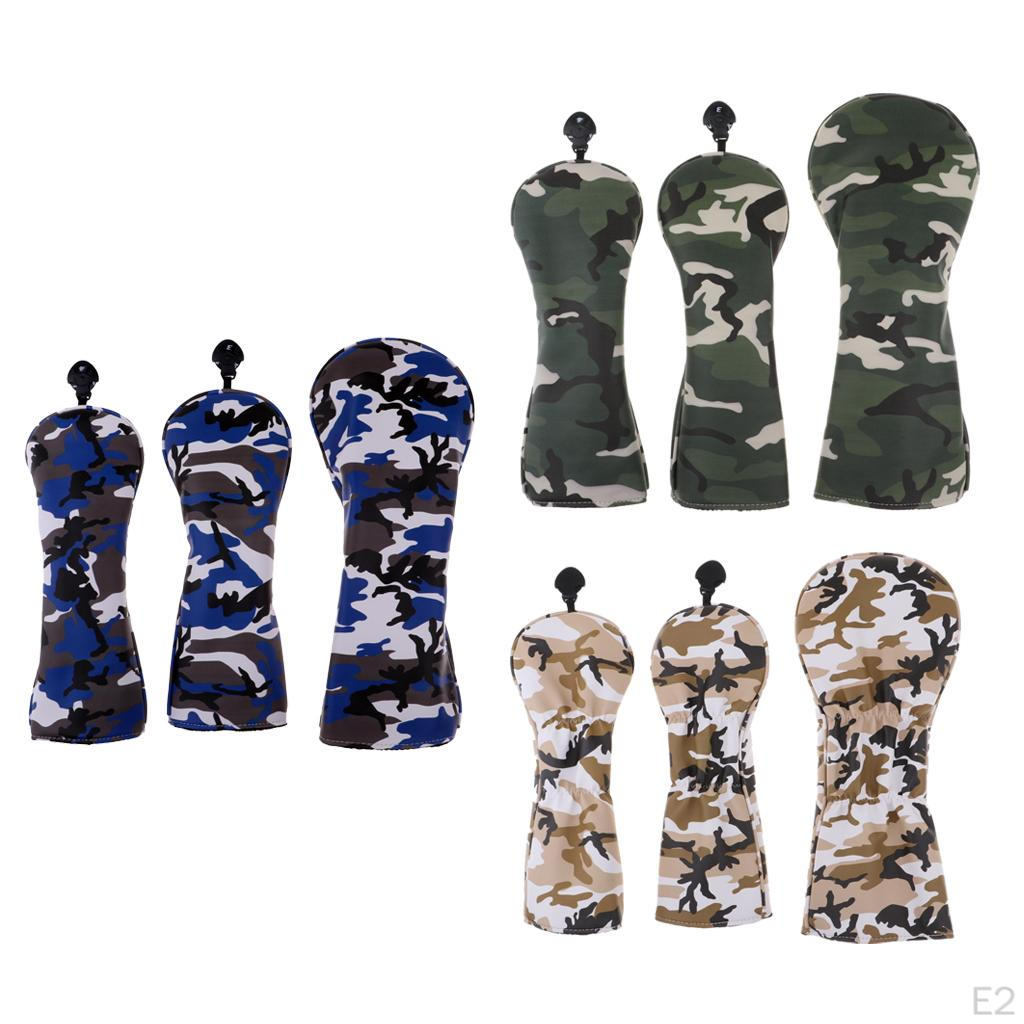 3Pcs/Set Golf Club Headcover 460cc Driver wood Universal