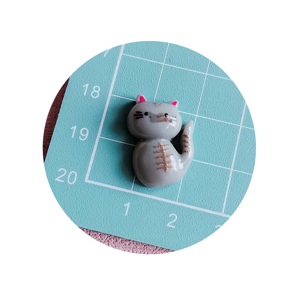 100Pcs Kawaii Cartoon Cat Flatback Resin Cabochons Scrapbooking for Phone Decoration DIY Jewelry Making Accessories