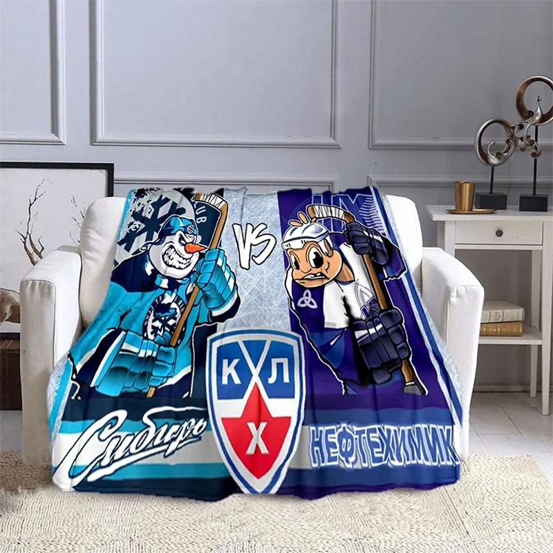 Ice Hockey Sports Printed Blanket Leisure Sofa Blanket,  Bed Sofa Office Air Conditioning Soft Leisure Travel Customizable Throw