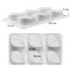 Leaf Shape Silicone Soap Mold 6 Cavities Chocolate Cake Mould Round Handmade Soap Candle Making Molds