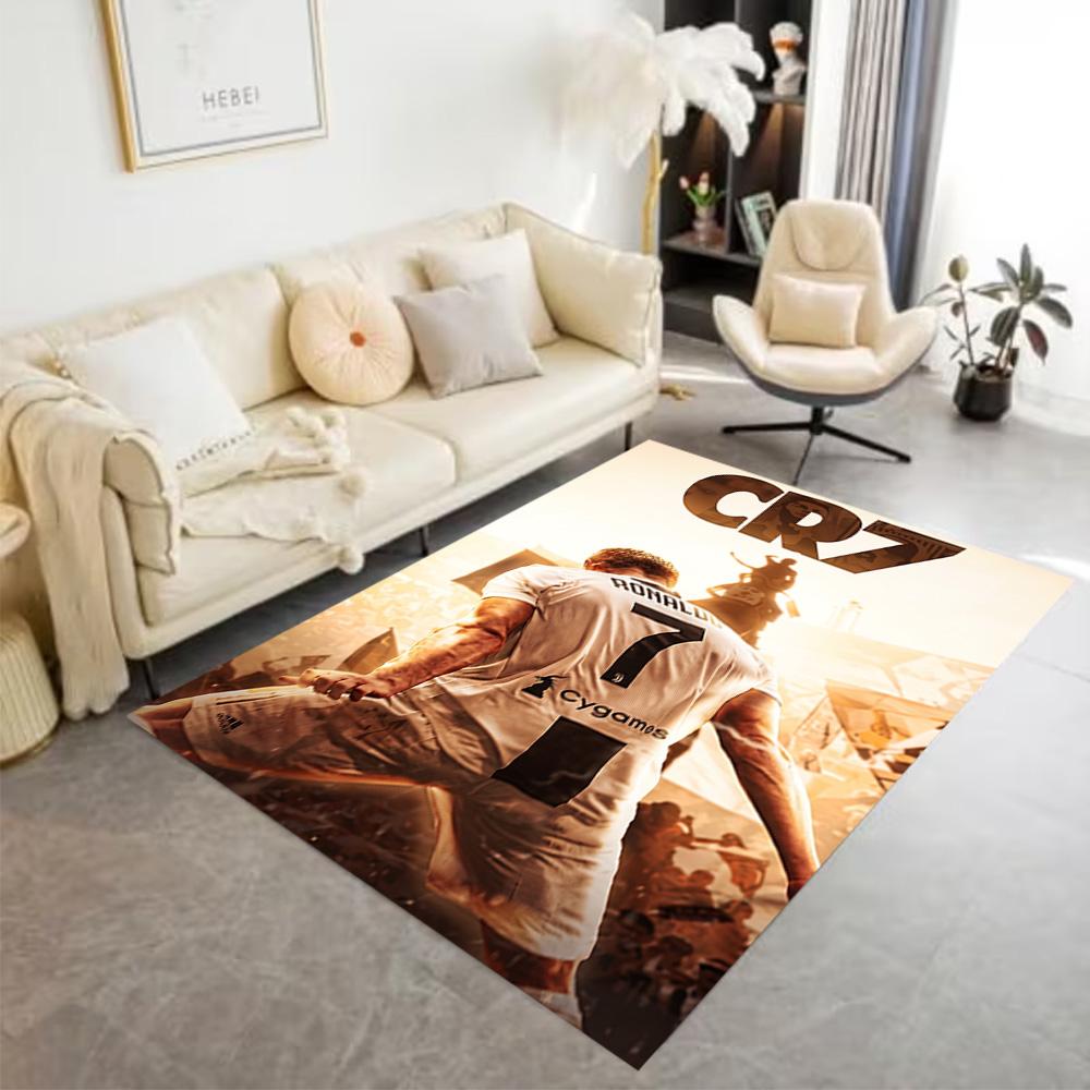 Ronaldo's Legendary Journey Area Rug Design for Hallway Bedrooms Dormitory Entryway Antislip Carpet Decorate Offices Best for Christmas