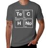 Techno Music Periodic Chemical Eleunisexts Tshirt Basic Plain Short Sleeve Crew Neck Tee