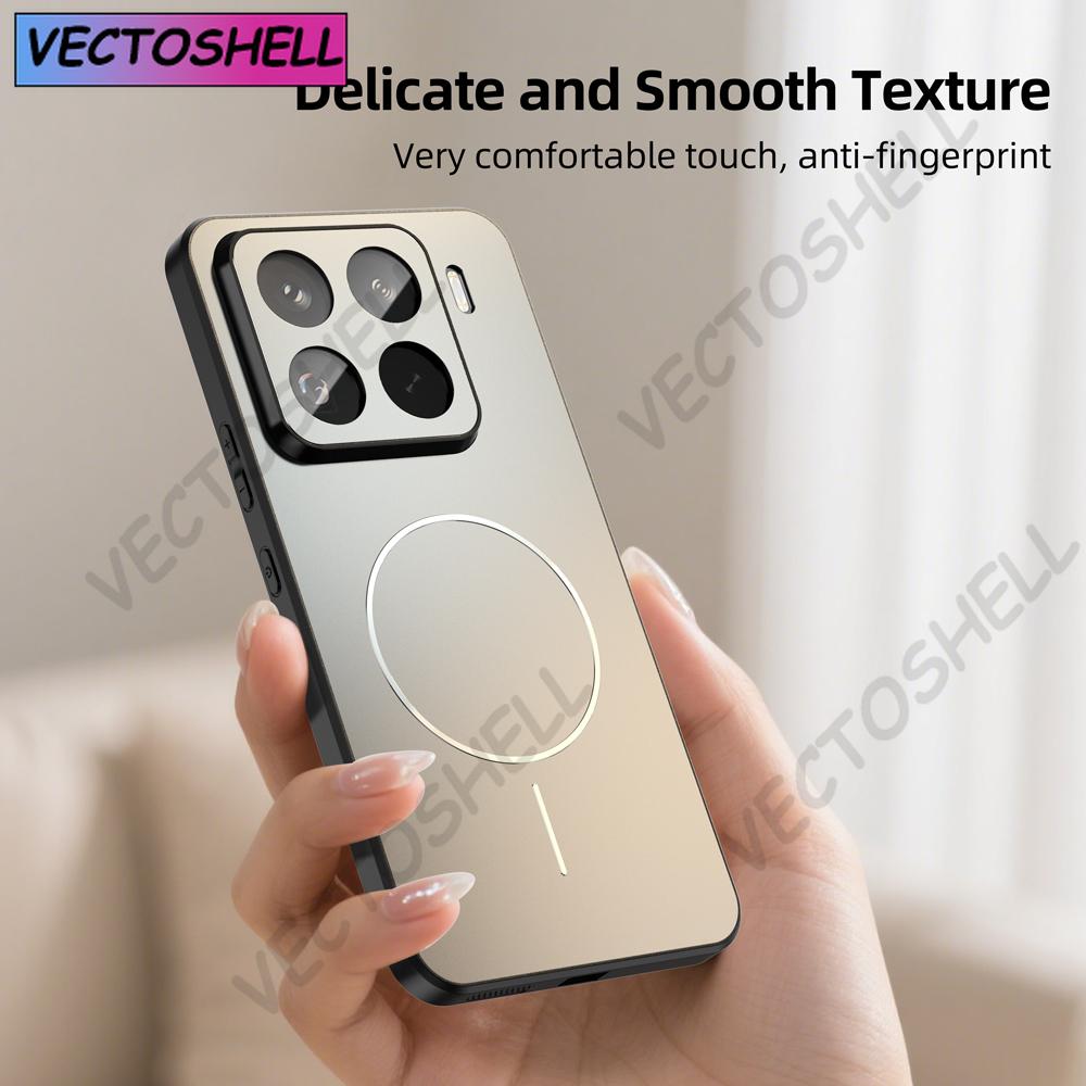 Magnetic Matte Phone Case For Xiaomi Mi 15T Pro 17 Pro Max Mi 15 Ultra 14 14T Pro For Magsafe Protection Shockproof Cover Bumper