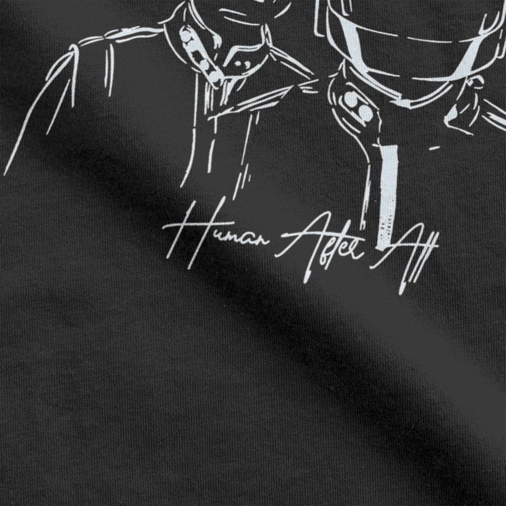Human After All Daft Punk Herren T-Shirt Freizeit T-Shirt Kurzarm Rundhals T-Shirt Reine Baumwolle Geburtstagsgeschenk Kleidung