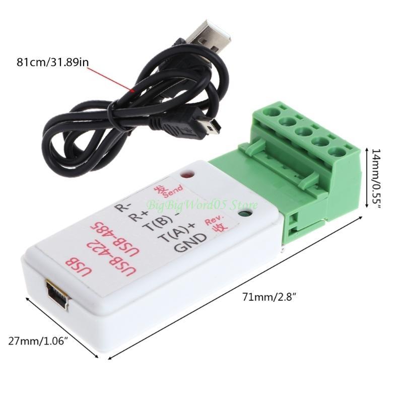 24TE CH340B USB to RS485 RS422 Serial Communication Module Converter Adapter Durable