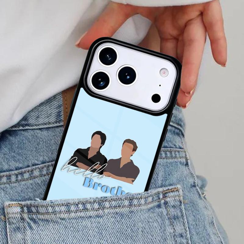 Damon Elena The Vampire Diaries Phone Case for iPhone 16e 15 14 13 12 17 Pro Max Plus Air 17pro Cover Coque