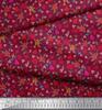 Soimoi Japan Crepe Satin Fabric Berries,Leaves & Floral Artistic Print Fabric by the Metre 42 Inch