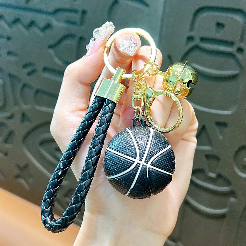 1/2Pcs Keyring Holder Creative Colorful Key Accessories Basketball Keychain 9 Colors Car Key Chain Plastic Ball Bag Pendant