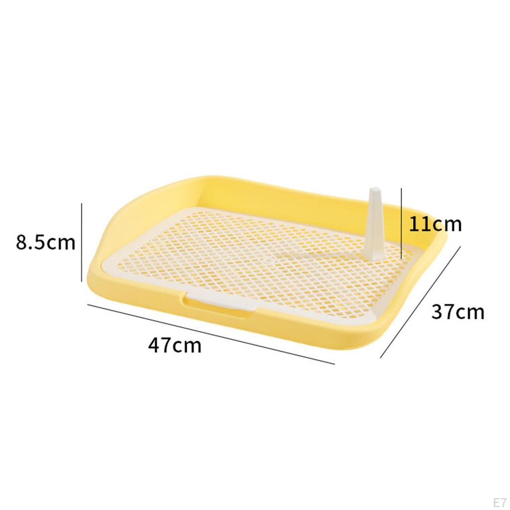 Dog Potty Training Tray, Removable Cat Litter Box, Reusable Box with Mesh Grids for Small