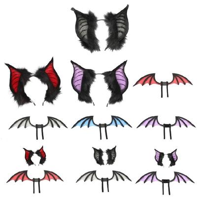 Trendy Bat Beast Ears Headbands Lovely Bat Headbands Children Hair Hoop for Music Festivals And Make Up Occasion