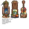 Tropical Home Decor 3Pcs Hawaiian Tiki Wooden Wall Hanging Sign, Surf Coastal Art, Surfing Themed Exquisite Plaque for Bar Patio & Holiday Gift Style