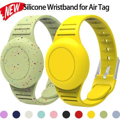 Silicone Wristband for Apple Air Tag Lightweight GPS Tracker Holder Luminous Kids Watch Bracelet Waterproof Children Watch Band