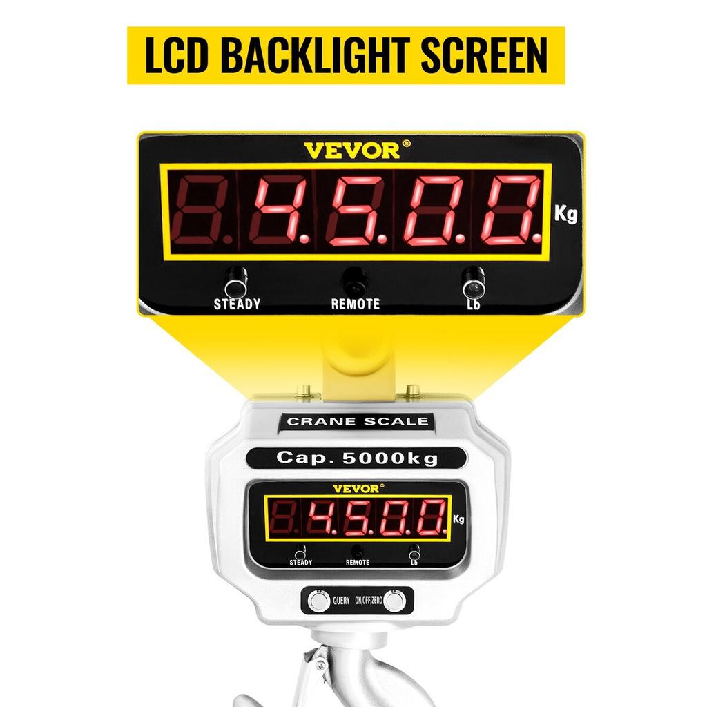 5000kg 11000lbs Digital Crane Scale Heavy Duty Crane Scale Industrial Digital Hanging Scale Weight LED