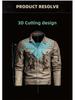 2025 Men's Retro Distressed Motorcycle Leather Jacket - Trendy European American PU Outerwear with Innovative Design