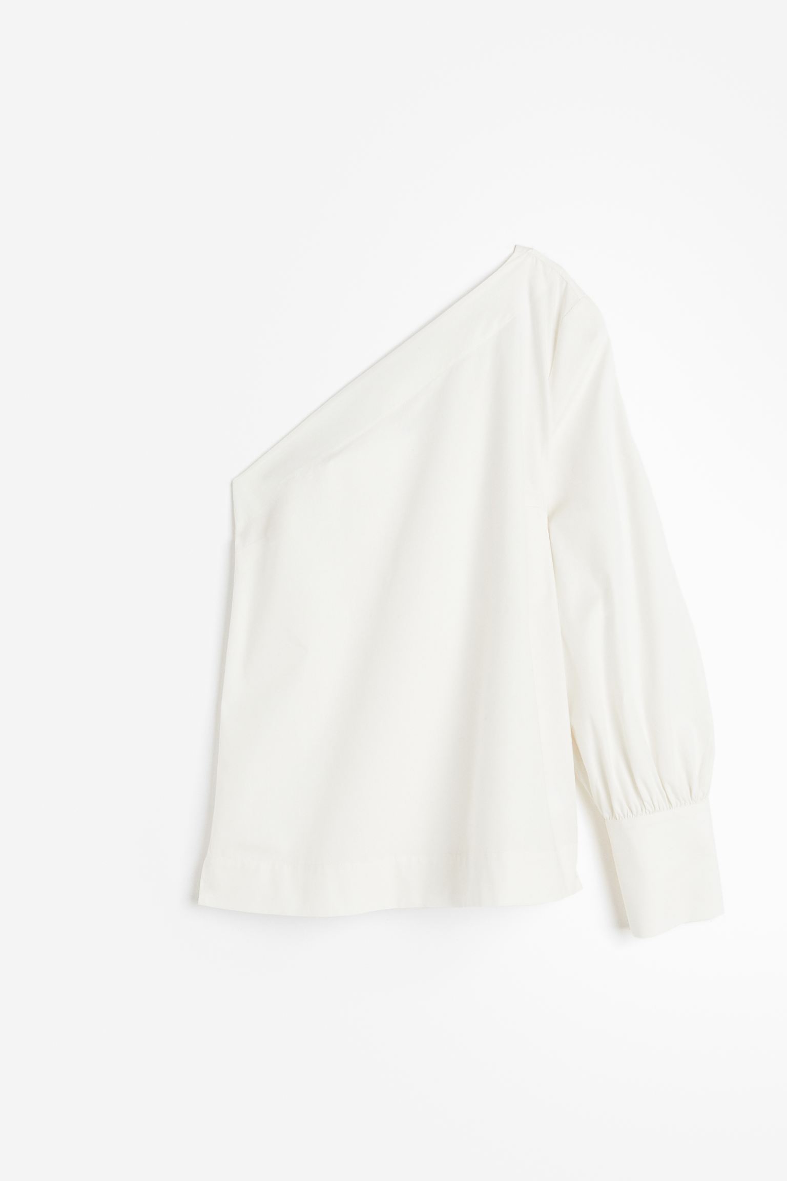 

One-shoulder cotton blouse