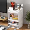 Light Luxury Crown Makeup Organizer, Double Door Large Capacity Cosmetic Storage Box, Multi-Layer Skincare Desktop Drawer