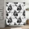 Black and White Cat Pattern Shower Curtain Decoration for Bathroom Waterproof Printing Home Decor