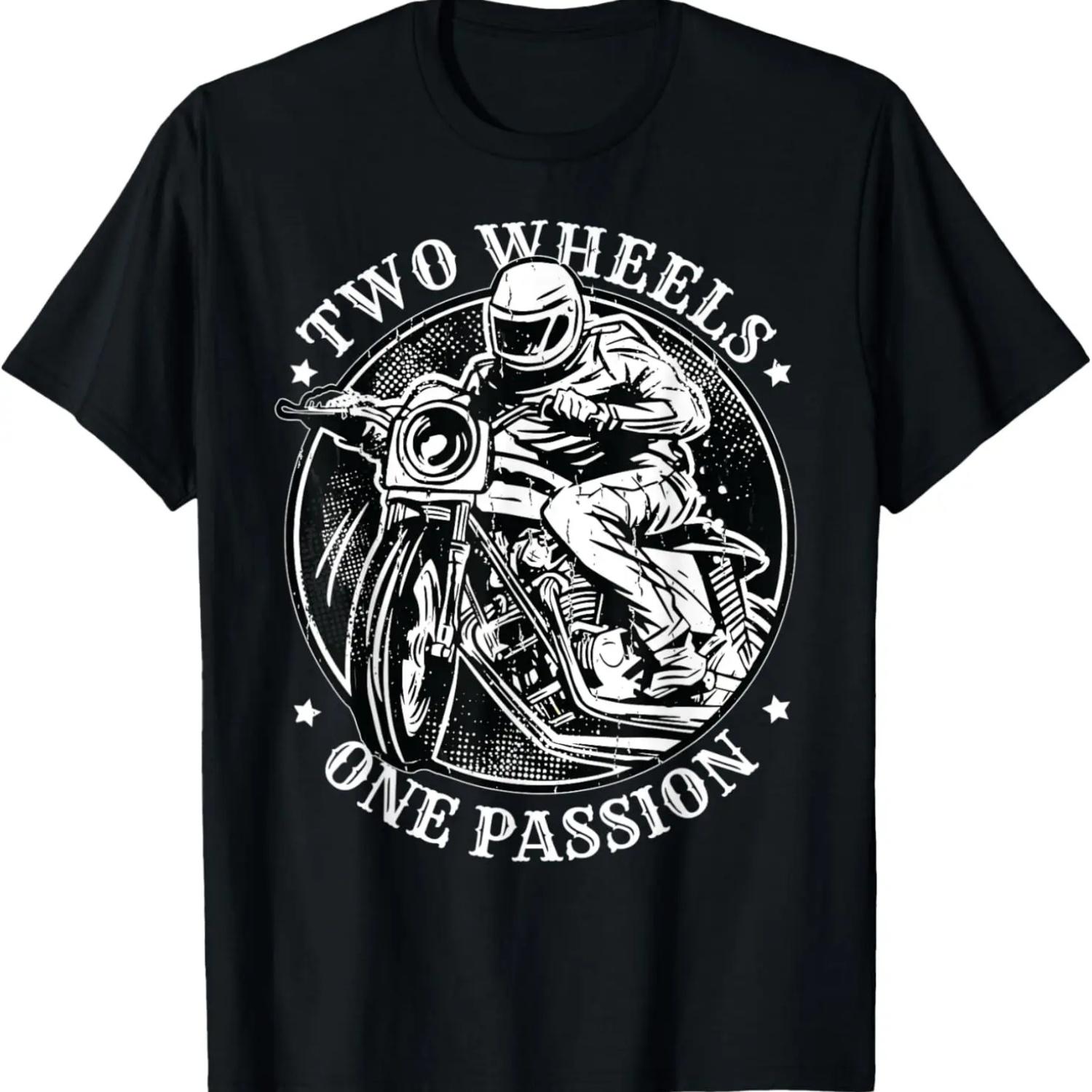 

Mens Two wheels one passion Racer outfit T-Shirt S чёрный
