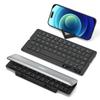 Portable Bluetooth Aluminum Alloy Folding Keyboard with Universal Phone/Tablet Stand, Silent Typing & USB-C Charging