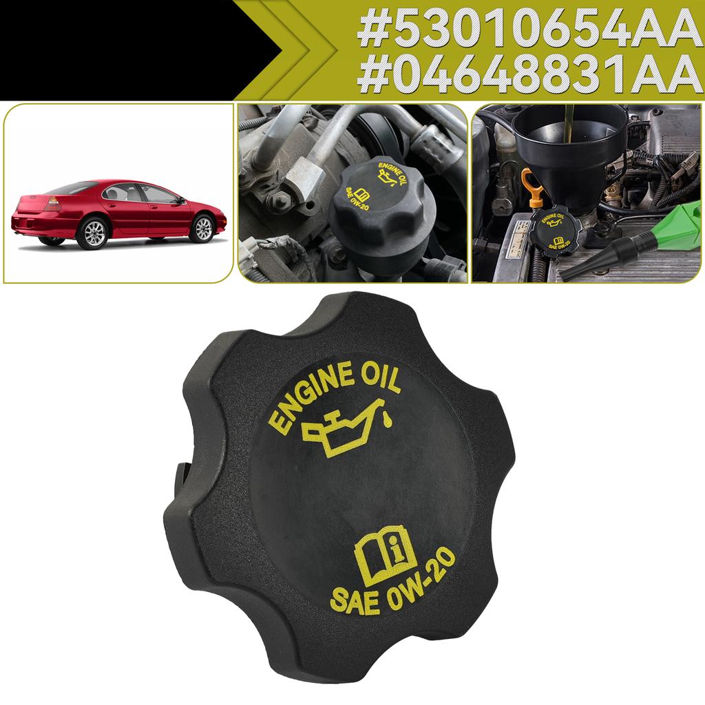 4.0L Oil Filler Cap Car Engine Fuel Filter Cap For Jeep Wrangler Cherokee Grand Cherokee 1996-2004 Dodge RAM Chrysler 53010654AA