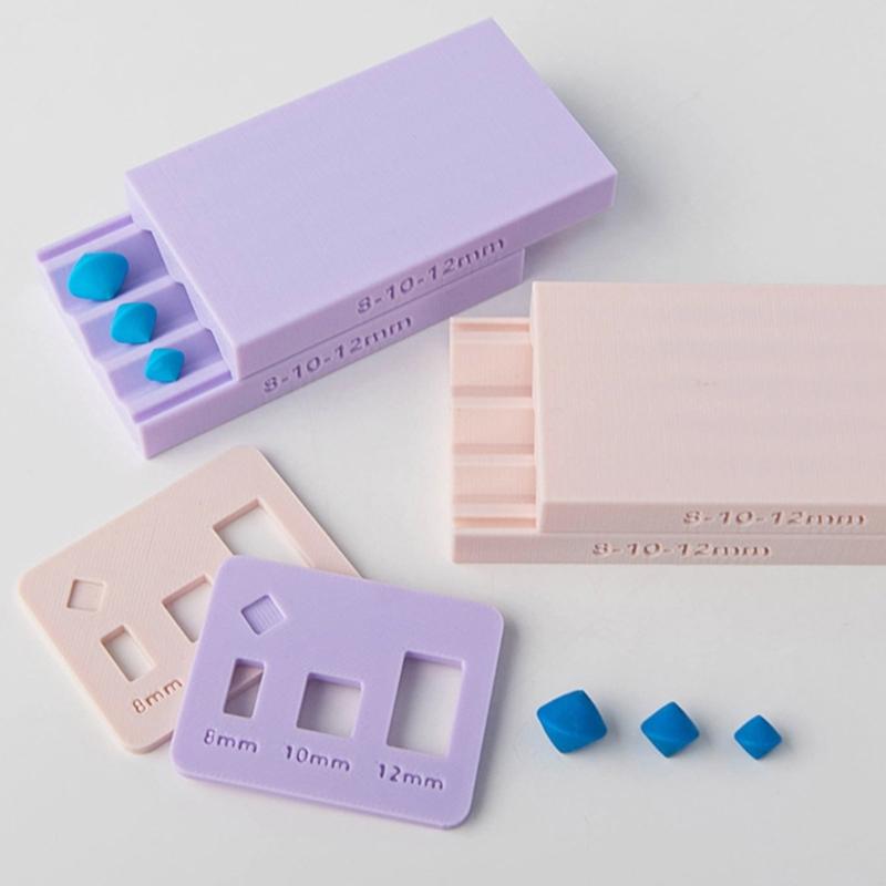 Diamonds Shape Clay Roller Moulds 2 Sizes Bead Making Tool Jewelry Crafting Essential Plastic Texture for Crafting