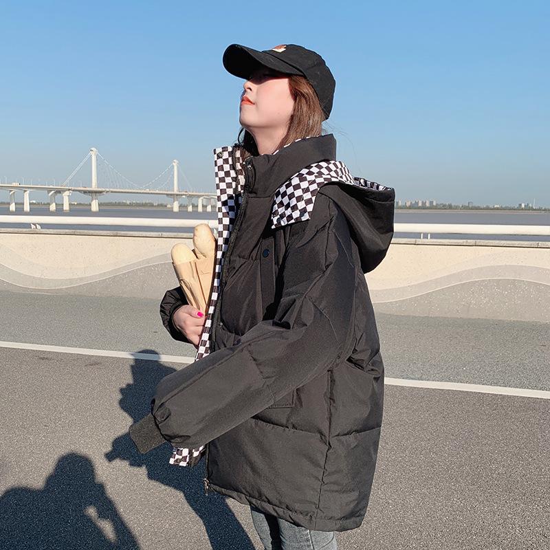 Women's Oversized Padded Bread Coat - Trendy 2025 Autumn/Winter Short Cotton Jacket