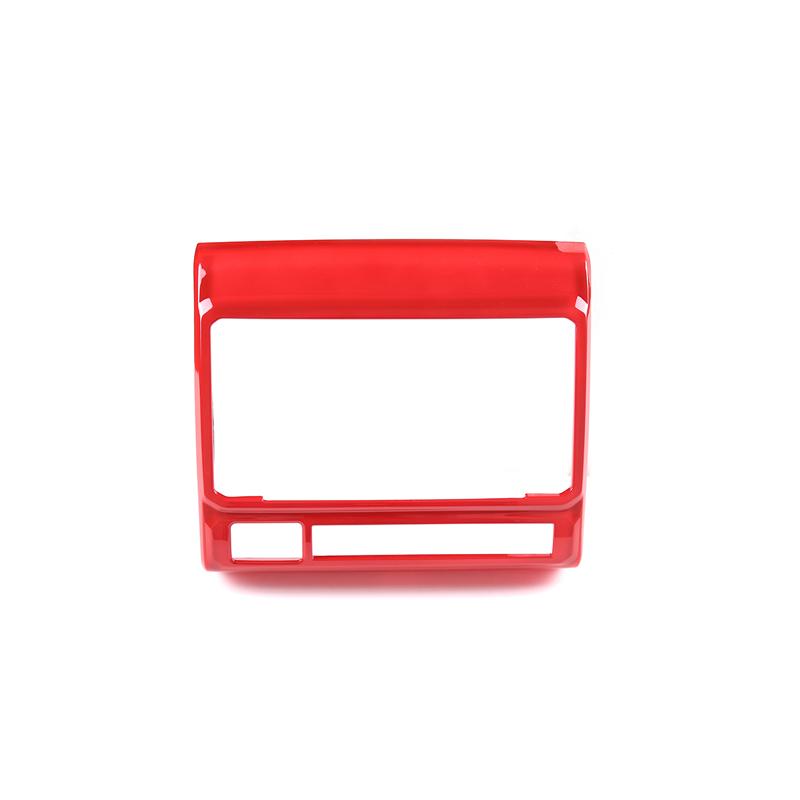 For Toyota Tacoma 2011-2015 ABS Carbon Fiber/Red Car Central Control Air Conditioning Vent Decorative Frame Car Accessories