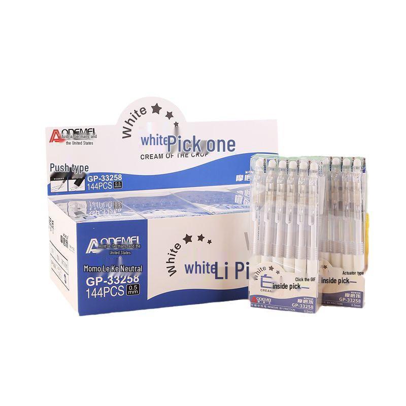 Schwarzer, Blauer, Roter löschbarer Klick-Gelstift 0,5 mm – Momele Studenten Edition