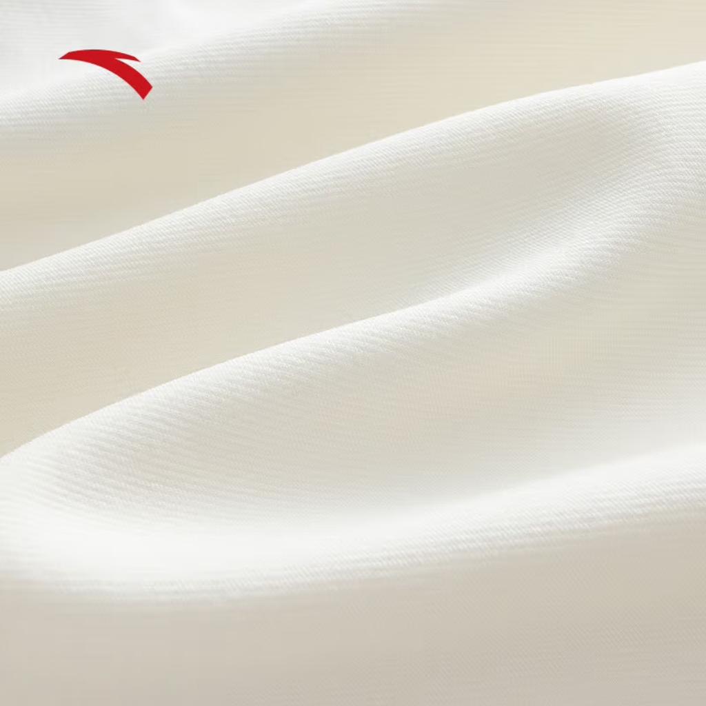 Anta Lockere Passform Warm Stehkragen Pullover Sweatshirt mit Buchstabenaufdruck Unisex Sweatshirt Elfenbein 152518722-4