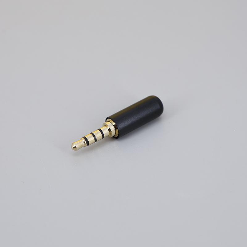 3.5mm Audio Jack Male Connector 3 4 Pole 3.5 Adapter Headphone Plug Earphone Repair Black Cable Solder Wire DIY AUX