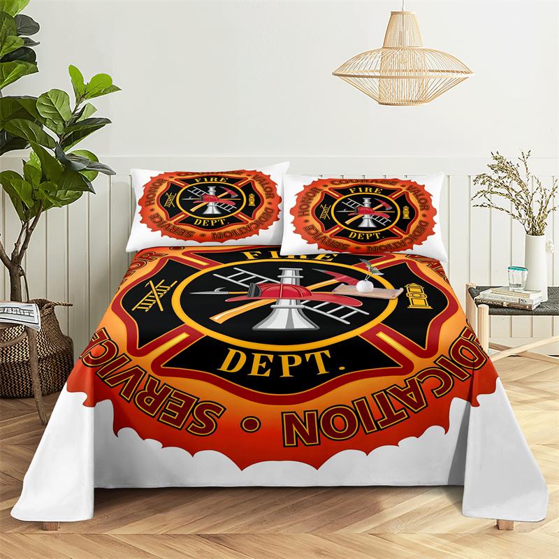 Colorful Young Style Bedding Sheet Fashion Print Polyester Queen King Bed Flat Sheet with Pillowcase Print Bedding Set Bed Sheet