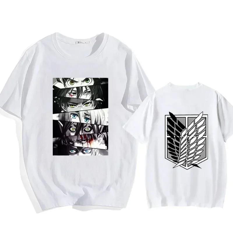 Attack On Titan Japanese Anime T-Shirts For Men And Women, Printed Cotton Short Sleeve T-Shirts, Oversized Fashion T-Shirts