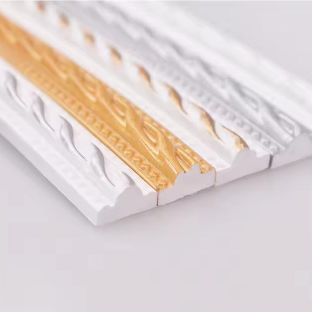 1pc 1M/39.37in Home Decorative Trim Line Self-Adhesive Soft Line Ceiling Baseboard Decor Gap Strip Wall Molding Line 3D Sticker