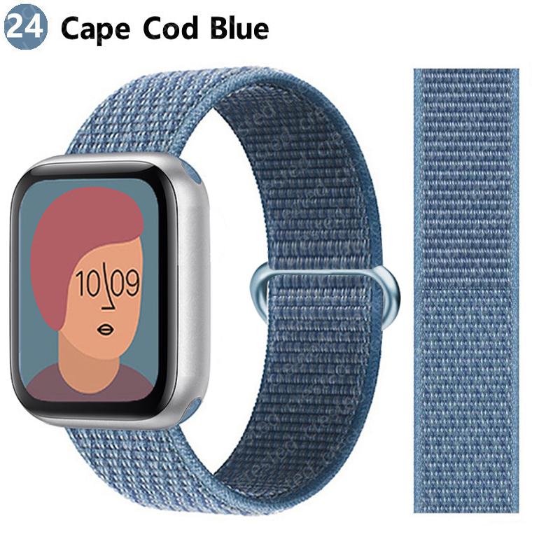 2pcs Straps For Apple Watch Band 44mm 40mm 45mm 46mm 42mm 49mm 41mm Nylon Loop Bracelet iwatch Series 10 9 8 7 6 5 3 se ultra 2