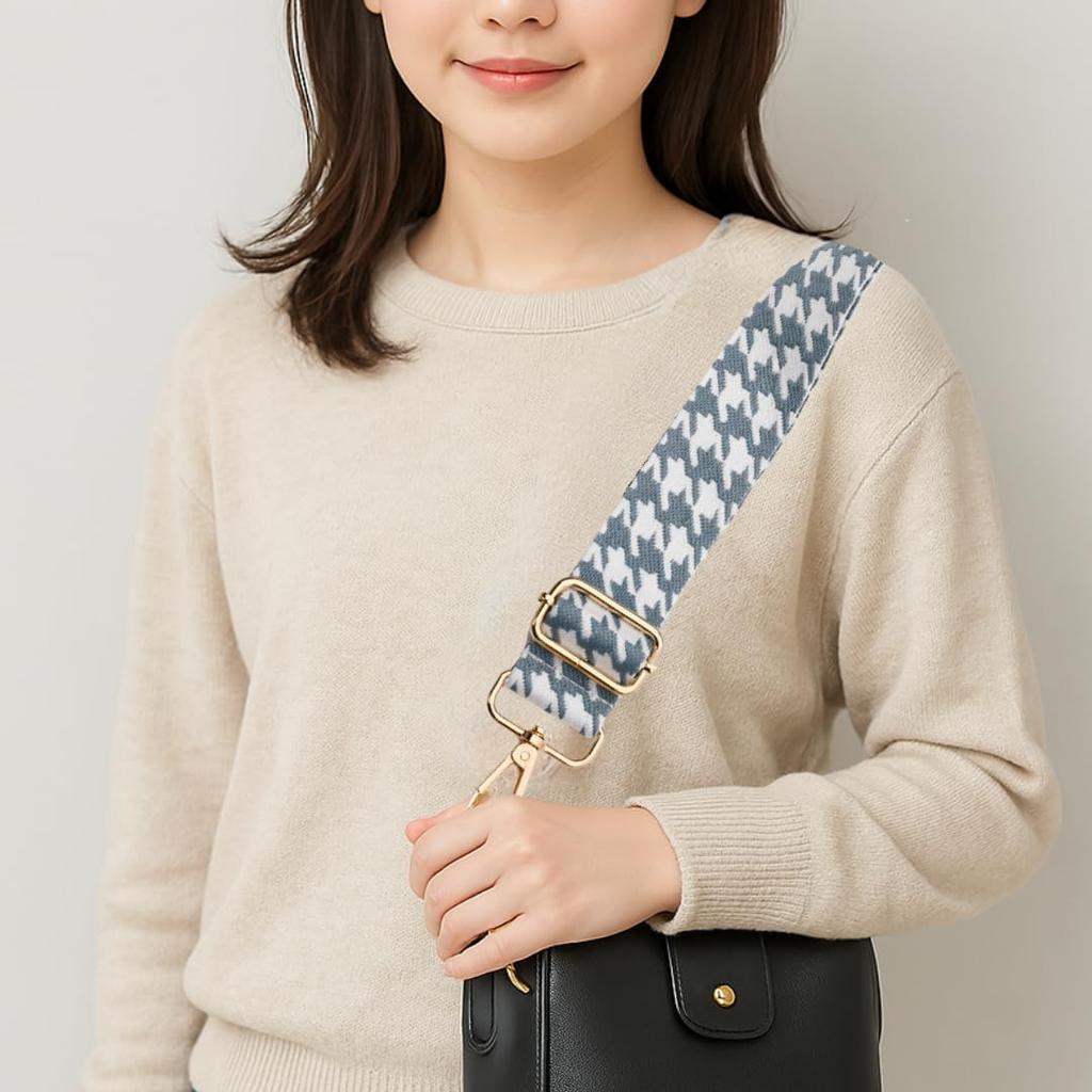 Purroo Adjustable Thick Shoulder Strap for Attaches Single Replacement Shoulder Strap Bags, Strap, (Gray)