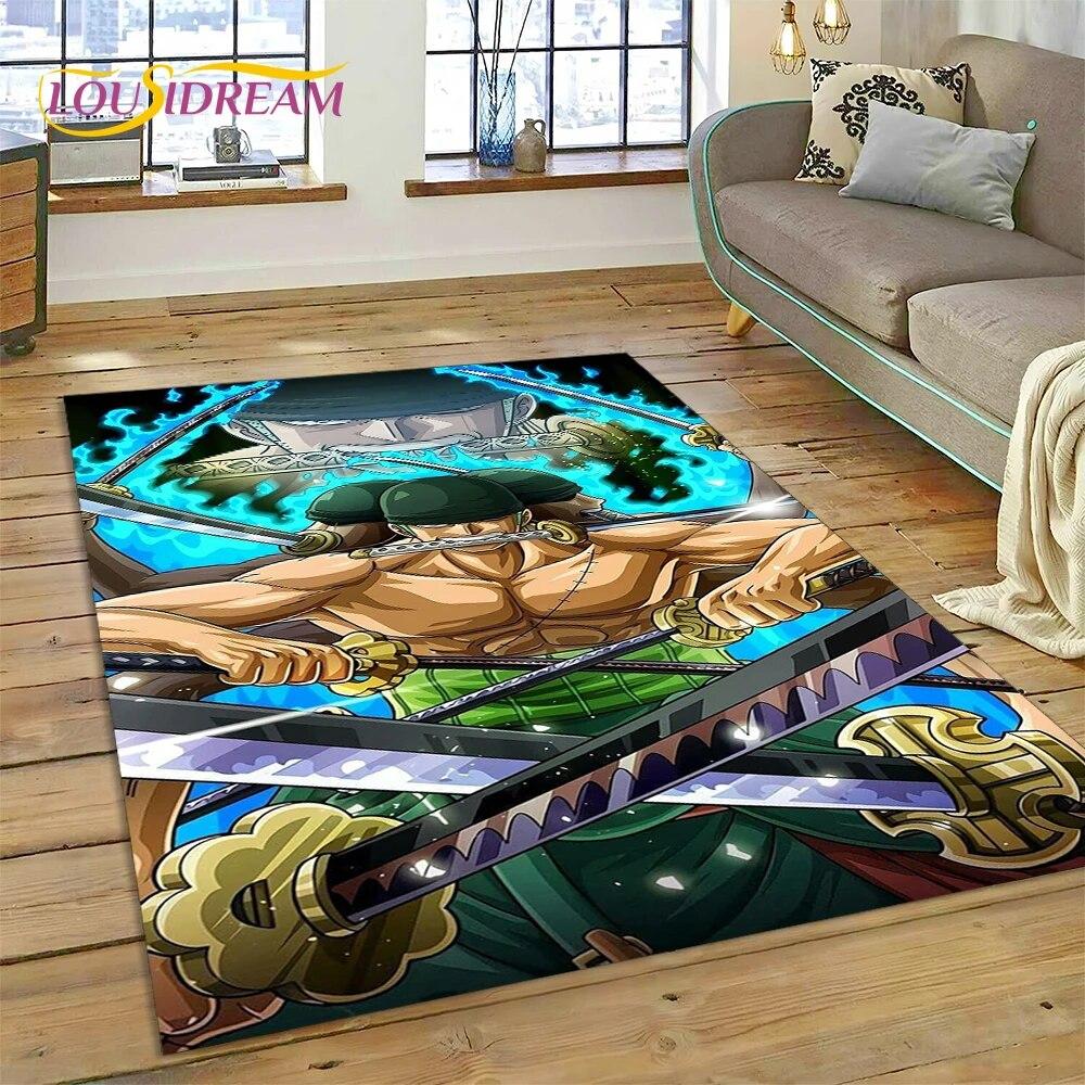 3D Cartoon HD One PIECE-E Anime Carpet Rug for Home Living Room Bedroom Sofa Doormat Decor,kids Area Rug Non-slip Floor Mat Gift