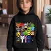 Nové dětské mikiny s kapucí Sprunki s kreslenou hrou Incredibox pro chlapce a dívky, jarní dětské tílko s dlouhým rukávem